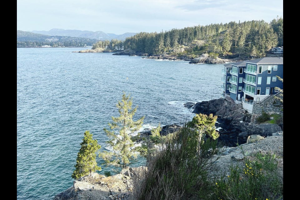 Sooke Point Ocean Cottage Resort in a cliffside setting in East Sooke looks out to the Juan de Fuca Strait, where guests sometimes are lucky enough to see whales passing by.	KIM PEMBERTON PHOTOS 