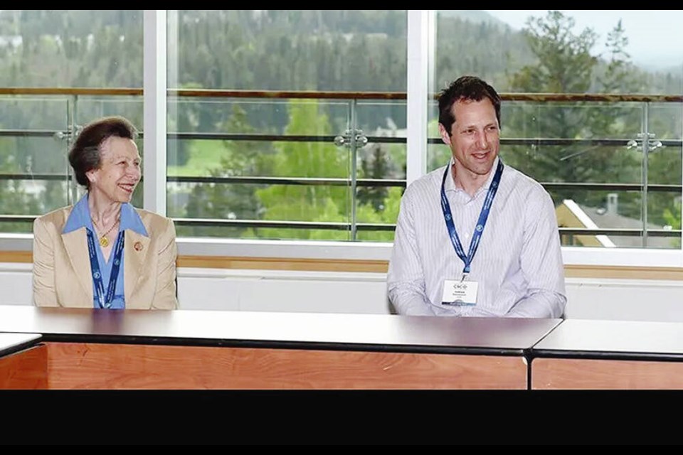 Princess Anne and Damian Kowalewich, a Saanich police inspector and member of View Royal council, at the Duke of Edinburgh’s Commonwealth Study Conference in Banff in June 2023. COURTESY DAMIAN KOWALEWICH 