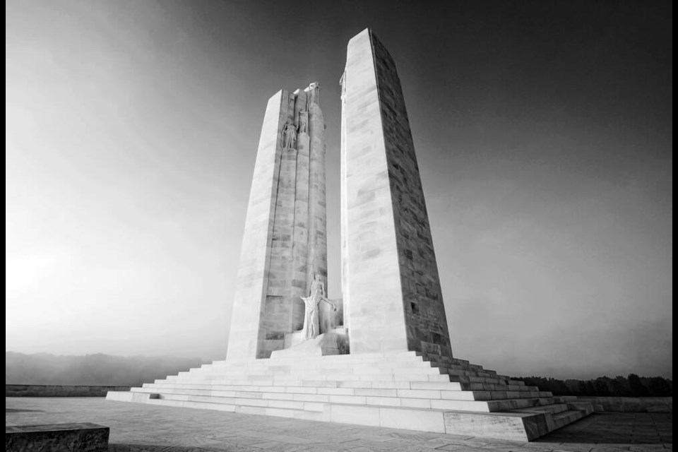 The Vimy Ridge battle took place from April 9 to 12, 1917 and is remembered each year on April 9 at the memorial in France. The memorial is made of luminous Seget limestone from an ancient Roman quarry in Croatia. BLAIR KETCHESON 