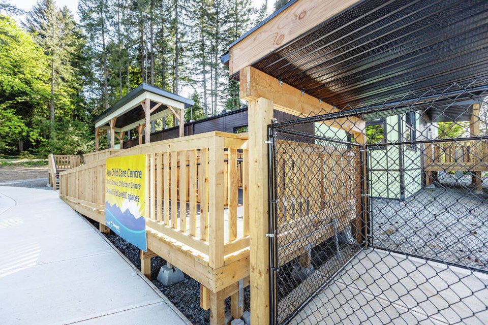 The ŚEŚIŚEJ Childcare Centre at White and Veyaness roads in Central Saanich includes 12 spaces for children under 36 months, 48 for children 30 months to school age, and 24 for school-age children. DARREN STONE, TIMES COLONIST 