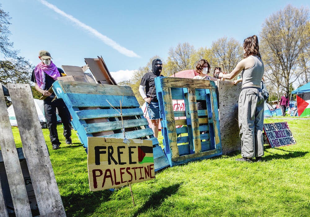 Students at the University of Victoria say they have established a Palestine “solidarity encampment” on campus.