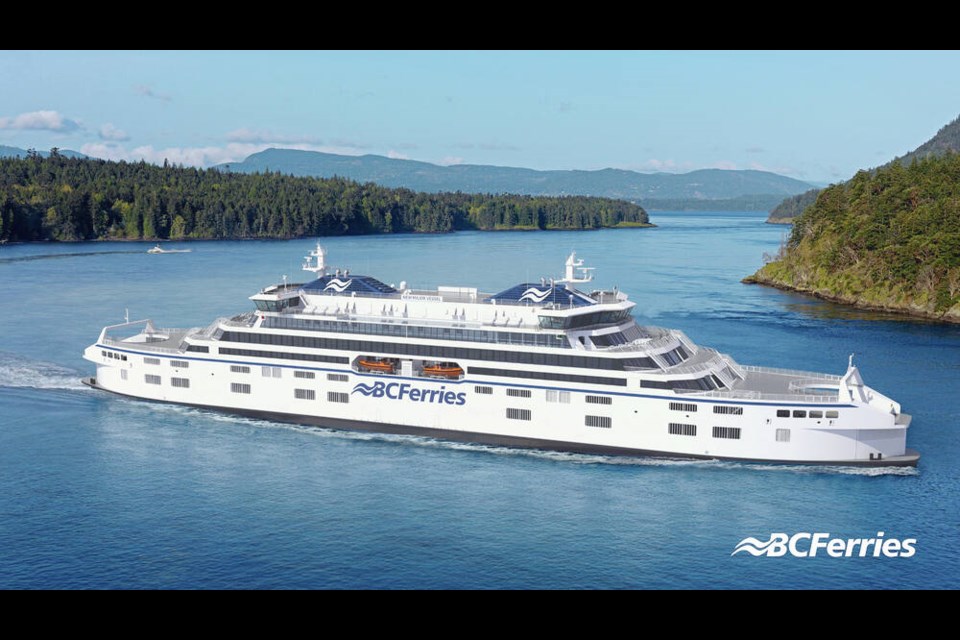 A concept design released in February for new major B.C. Ferries vessels. VIA B.C. FERRIES 