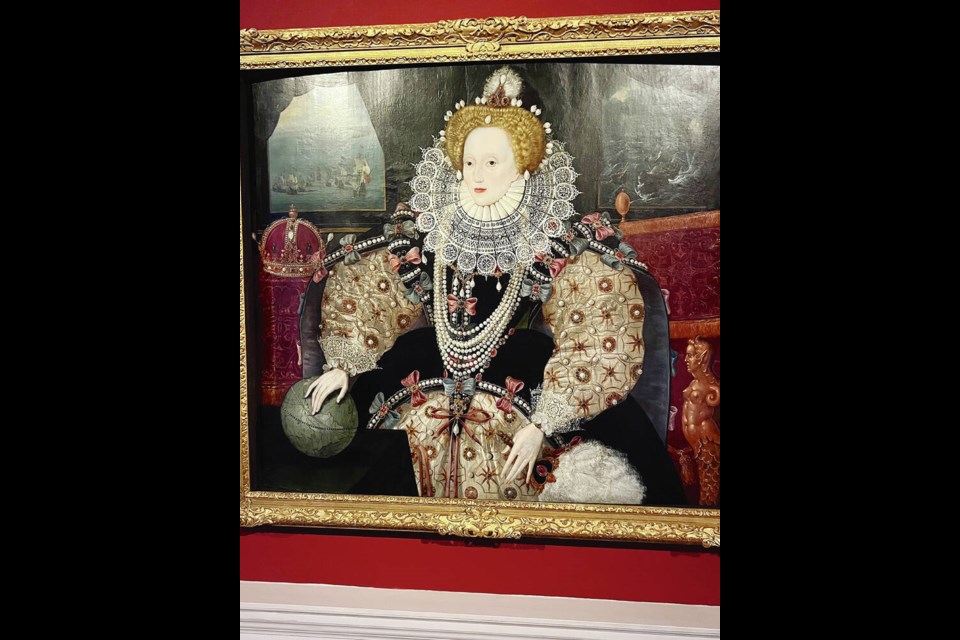 The iconic ‘Armada Portrait’ of Elizabeth I is among the artworks housed in the Queen’s House in Greenwich. It was painted after England defeated the Spanish Armada in 1588 and is seen as a statement of the Queen’s power as a monarch. This painting was once owned by the descendants of Sir Francis Drake. KIM PEMBERTON 
