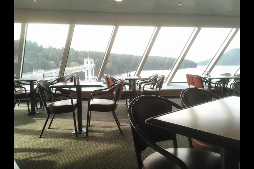 The Pacific Buffet dining room on the B.C. Ferries vessel Coastal Celebration. Depending on customer response, the Coastal Celebration may open a Seascapes Lounge as well, B.C. Ferries said. 