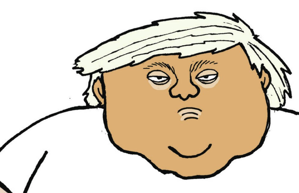 Adrian Raeside cartoon: Donald Trump