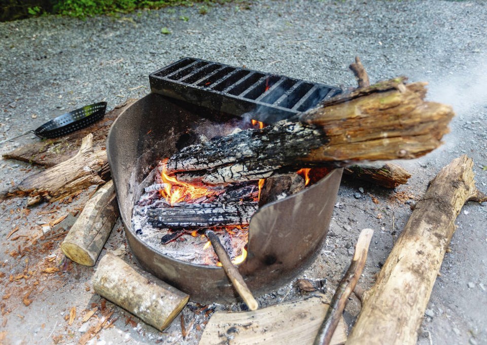 Campfires will be banned in the Coast Fire Centre region as of July 17, 2025, at noon. DARREN STONE, TIMES COLONIST