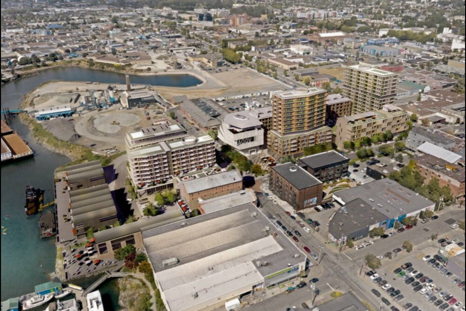 A revised rendering of the proposed Capital Iron lands project. Plans include a new home for the Art Gallery of Greater Victoria. VIA RELIANCE PROPERTIES 