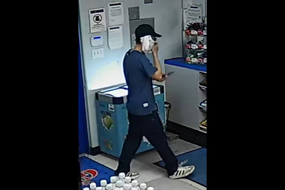 Nanaimo RCMP believe the suspect who robbed a Nanaimo gas station was in his late teens or early 20s. The robbery happened at the Gas N Go on the Trans Canada Highway at 3:40 a.m. on Wednesday. NANAIMO RCMP 