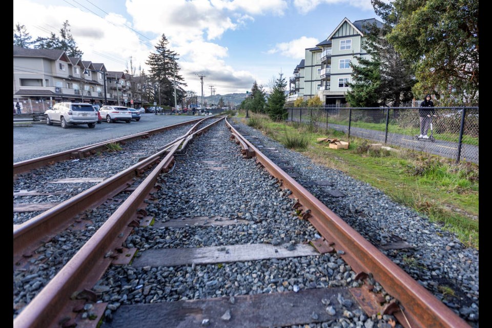 The Island Rail Corridor stretches from Courtenay in the north to Victoria in the south, with a spur line from Parksville to Port Alberni. DARREN STONE, TIMES COLONIST 
