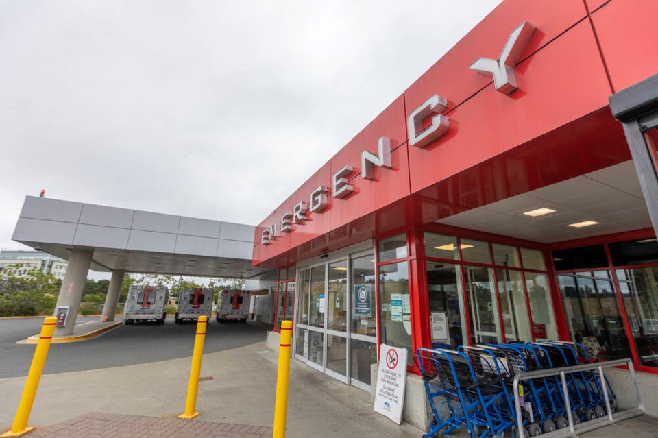 Emergency entrance at Victoria General Hospital. DARREN STONE, TIMES COLONIST