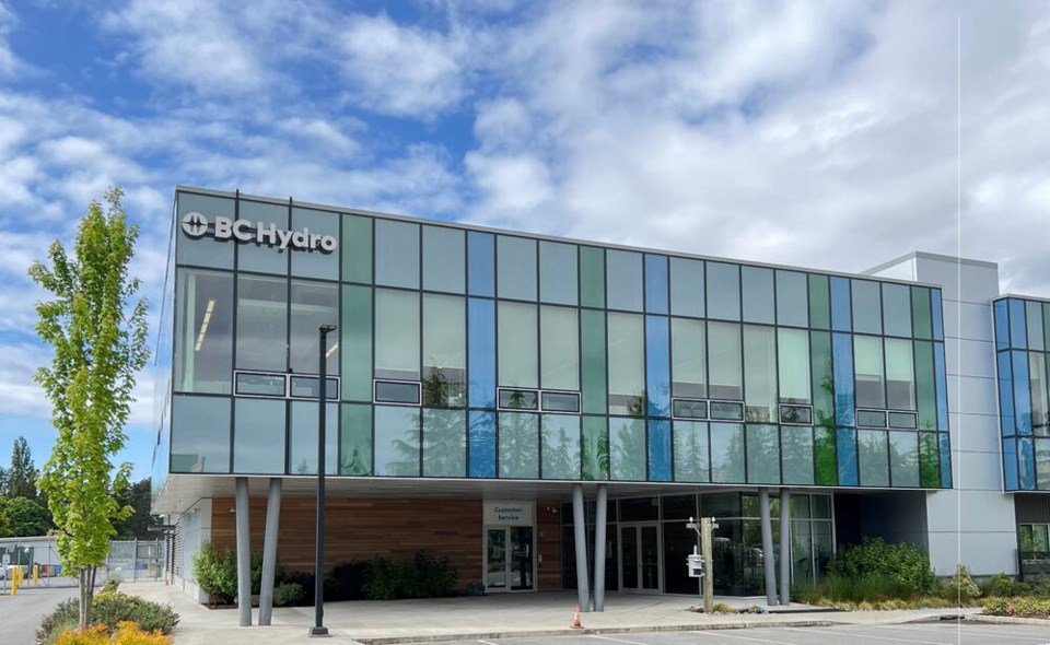 The B.C. Hydro building in Saanich. TIMES COLONIST