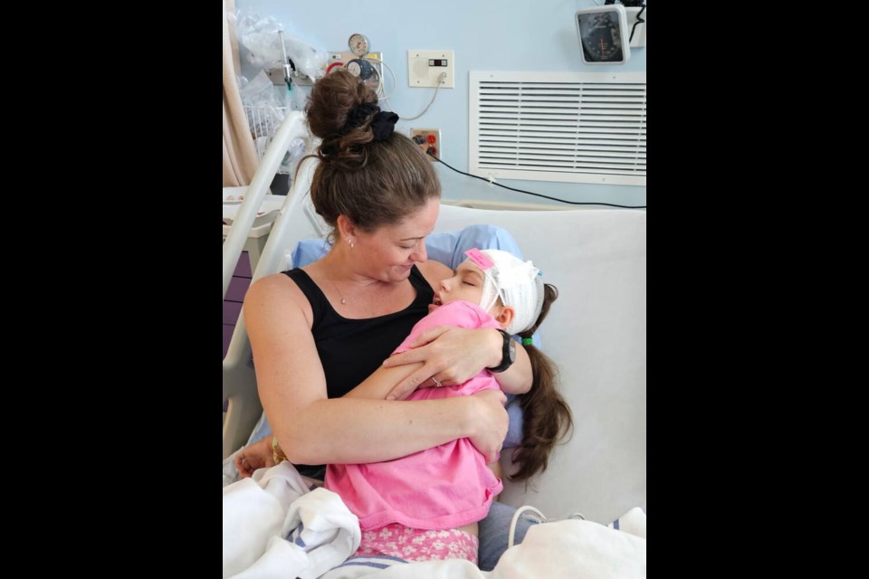 Langford’s Jori Fales with daughter Charleigh Pollock, 10. FAMILY PHOTO 