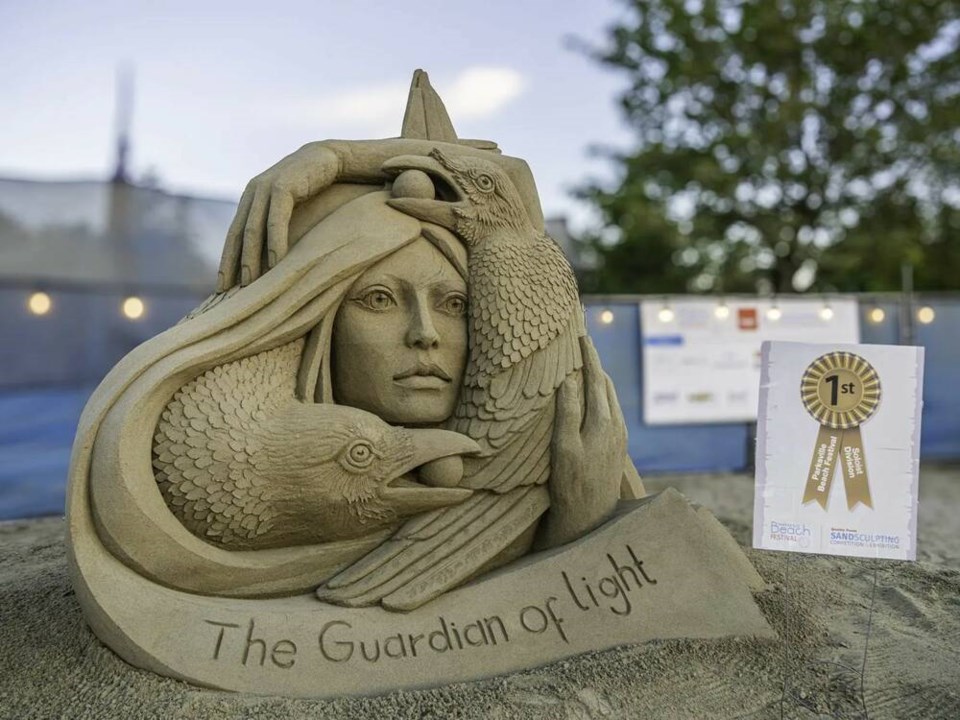 Sand sculptor Manuel Campos of Colombia returns to defend his title at Parksville’s sand sculpting competition. PARKSVILLE
