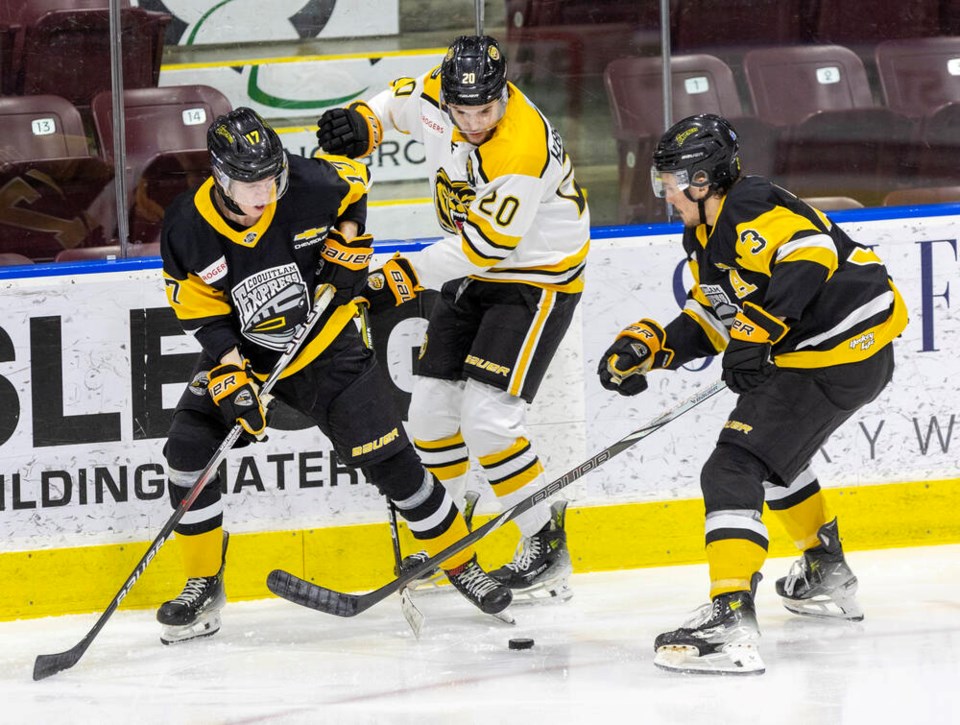 Alex Hebblethwaite and the Grizzlies will start the BCHL season in Coquitlam on Sept. 20.  (DARREN STONE, TIMES COLONIST)
