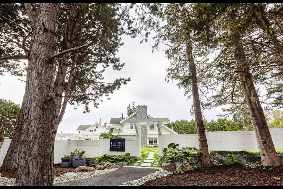 The entrance of Sooke Harbour House as seen in September 2024. DARREN STONE, TIMES COLONIST 