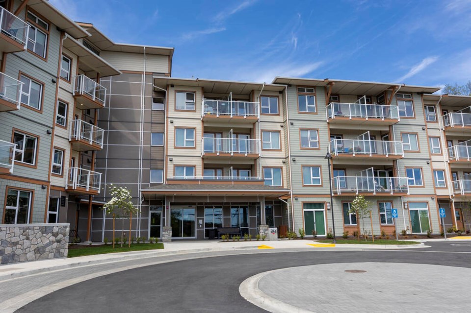 The Woodlands, an 85-unit affordable housing project for seniors in Saanich, in May. DARREN STONE, TIMES COLONIST