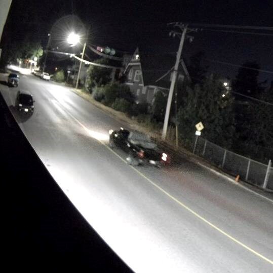 Loaves and Fishes Community Food Bank posted this surveillance image on Facebook of a black pickup that’s considered a vehicle of interest in recent fuel thefts. LOAVES AND FISHES VIA FACEBOOK 