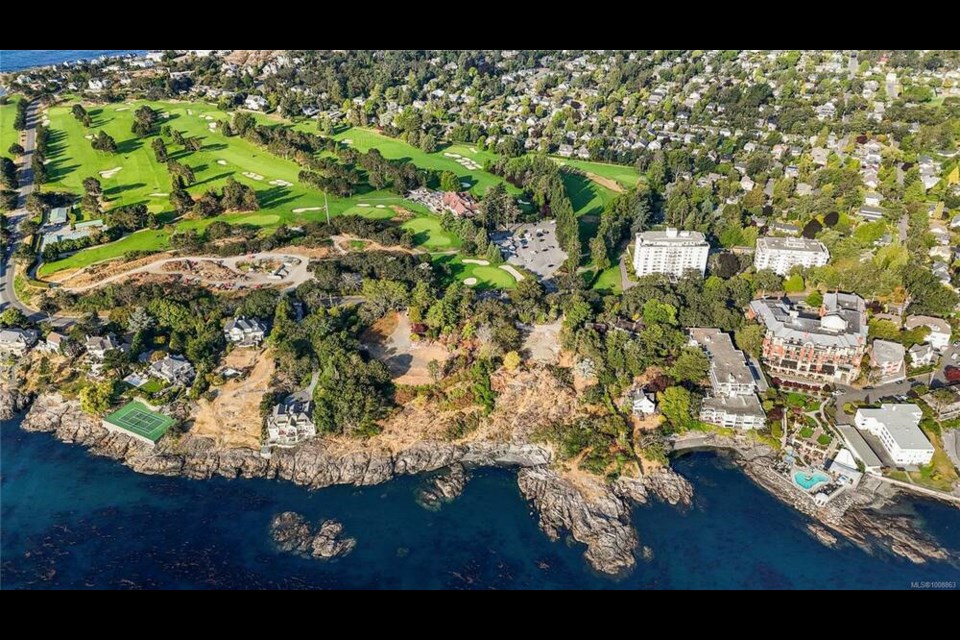 A 5.17-acre lot in Oak Bay is listed for sale at $52.5 million. VIA SOUTHEBY’S 