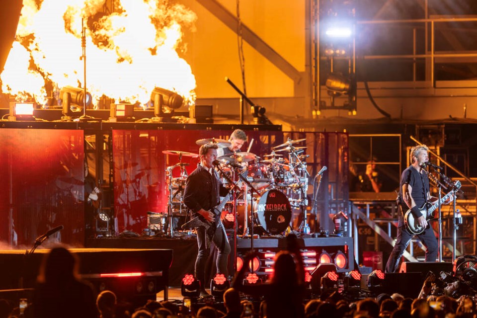 Nickelback performs at Laketown Amphitheatre in Lake Cowichan.    DARREN STONE, TIMES COLONIST.   Aug. 9, 2025