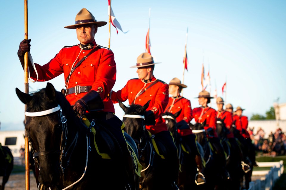 RCMP Musical Ride from
28 June 2018

The 2018 RCMP Canadian Sunset Ceremonies took place at the RCMP Musical Ride Stables with guests of honour Deputy Commissioner Kevin Brosseau, CFAO Dennis Watters and National Division Commanding Officer Michel Duheme in Ottawa, Ontario, on 28 June, 2018. 

Also present at the event: The Governor General Foot Guards Band, the RCMP and Ottawa Police Service Pipes and Drums Band, Algonquin Elder Monique Manatch, Eagle Staff Carrier Sgt. Jeff Poulette, Indigenous dancers Rhonda Doxtator and Jason Gullo, Ottawa Valley Search and Rescue Dogs Association, the Clundell family and their miniature horses, and the Highland Dancers. 

Credit: Karen Joyner, RCMP
© Her Majesty the Queen in Right of Canada, 2018