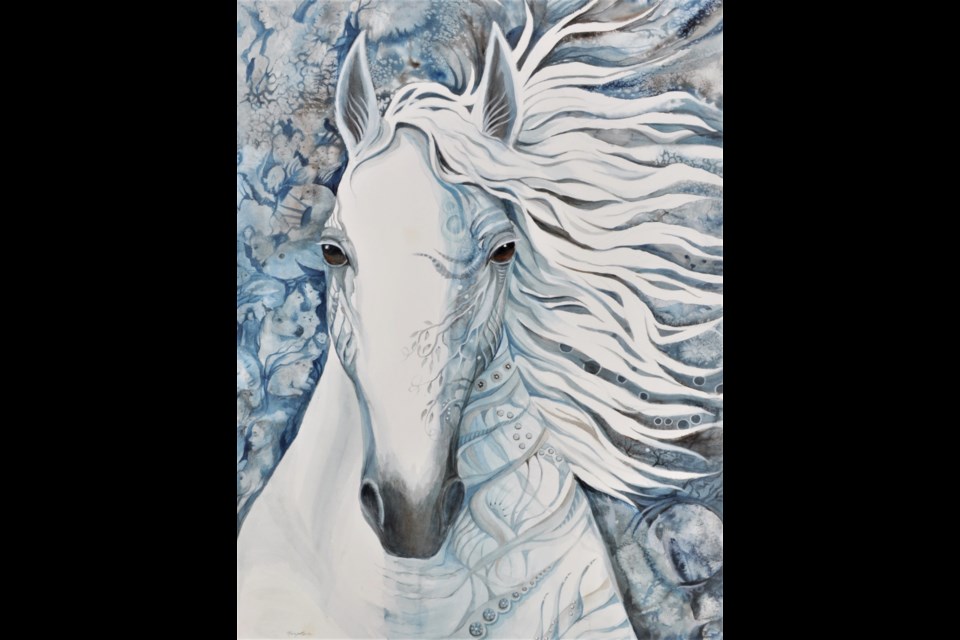 Standing Stallion by artist Mary Lowe.