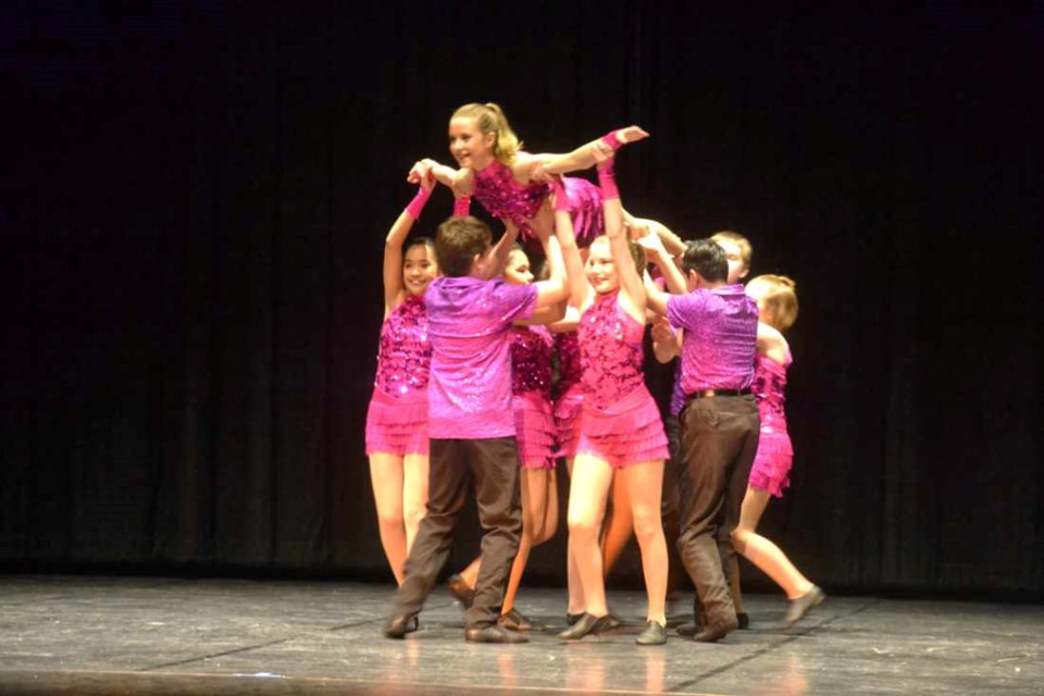 Dancers 12U from Hamiota perform ABBA's "Dancing Queen" during the Virden Music and Arts Festival in the Auditorium Theatre on March 17.
PHOTO/LINDSAY WHITE