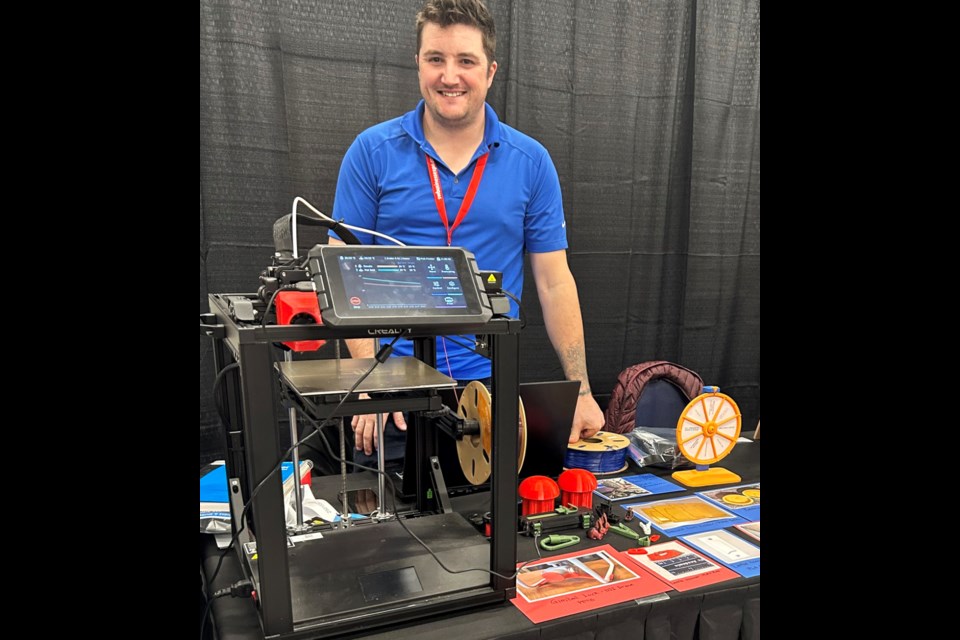 Marcel Tanguay's 3D printing business,  The Printing Den, is on display at the Southwest Business & Entrepreneur's Expo trade show in Deloraine. 