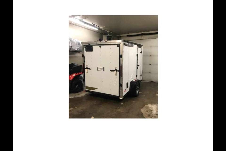 A stolen trailer conceals thousands of dollars worth of power tools