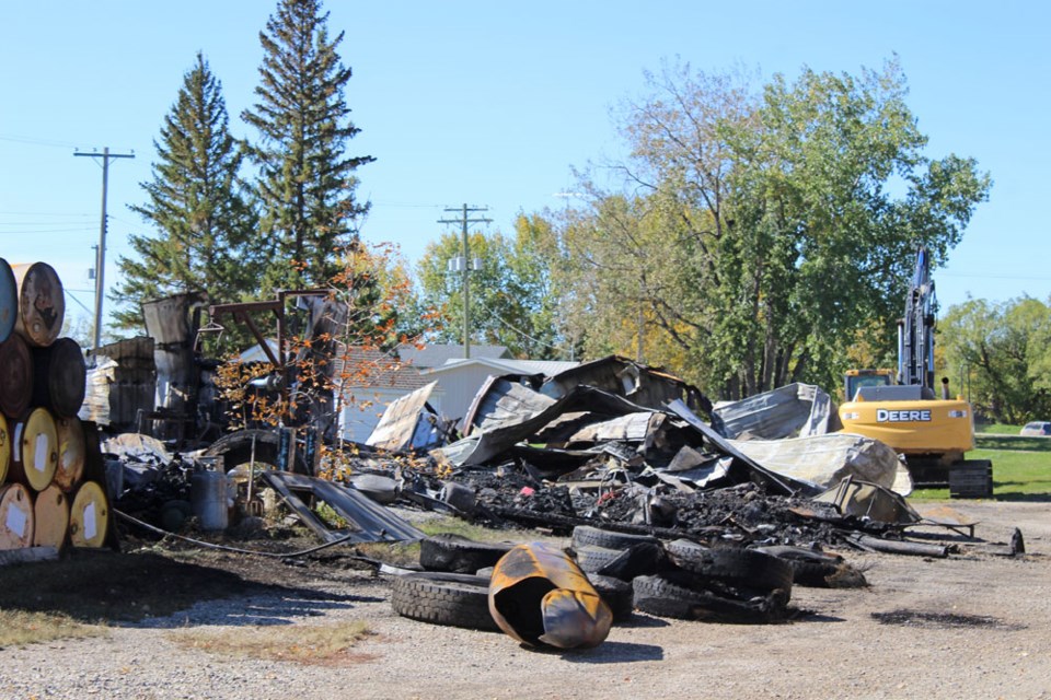 The fire was contained to the shuttered business. 