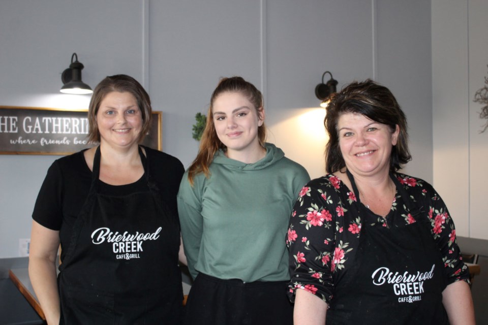 Brierwood Creek Café staff at work, Oct. 21: Anna and Haydn Tolton and owner Lisa Hemrica.