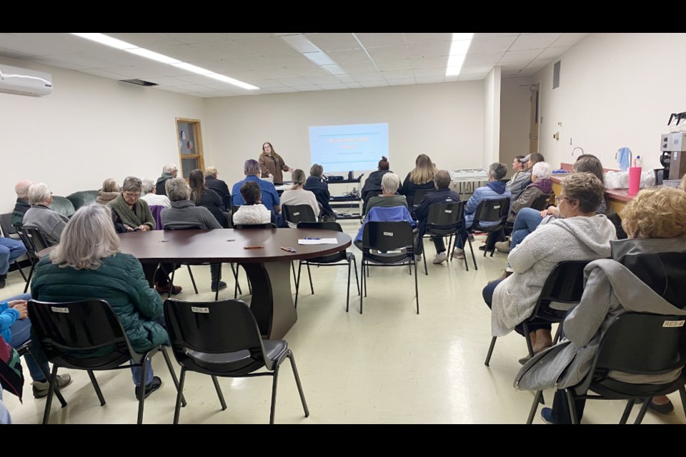 People from the town of Reston and the surrounding community meeting at the R.M. of Pipestone office in Reston in October to discuss the future of Hidden Treasurers. 