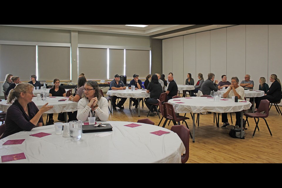 About 30 people attend the Town of Virden business luncheon at noon on Sept. 8.
