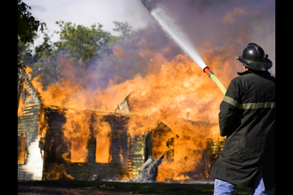 house fire facsimile