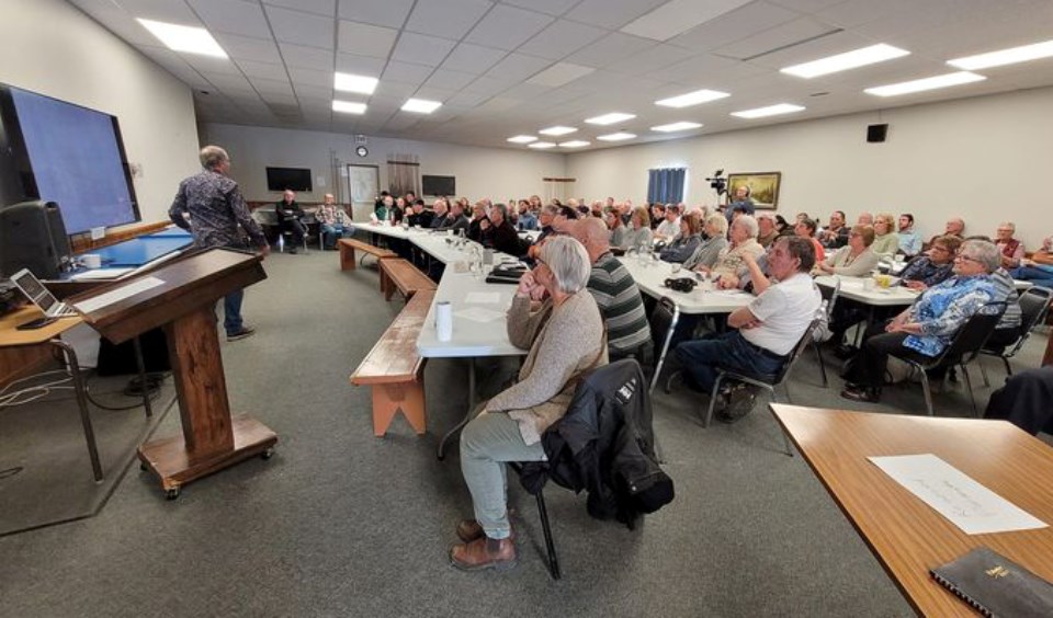 The 2023 Turtle Mountain Souris Plains Heritage Association seminar enjoys a large group of attendees interested in local heritage.