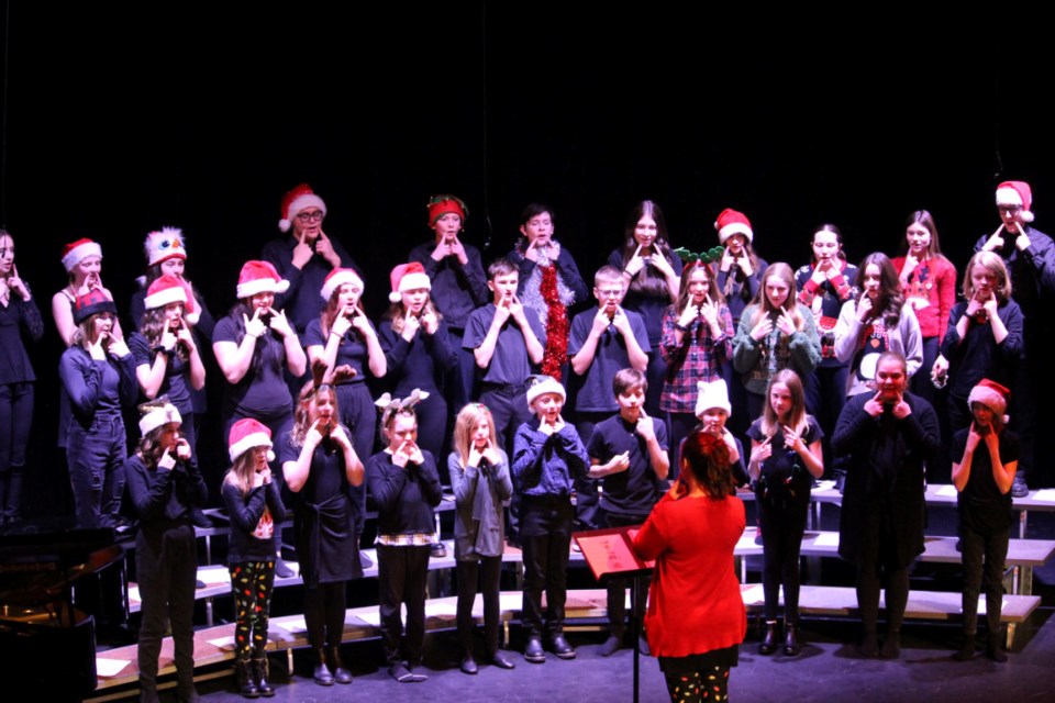 Virden & District Youth Choir with Susan Martens directing "12 Days of Christmas".