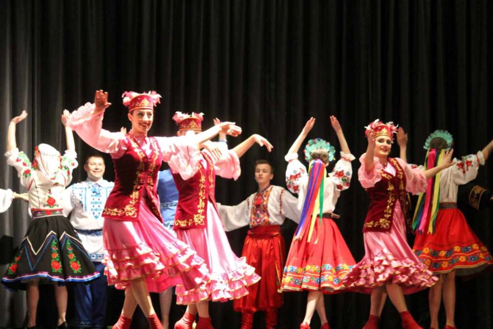 Some of the wonderful Ukrainian dancers form the "Poltava School of Ukrainian Dance and Music" in Regina, Sask.  