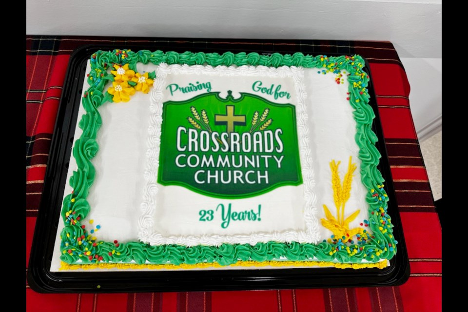 CrossRoads Community Church celebrated on Feb. 12. with a dinner and this beautiful cake. 