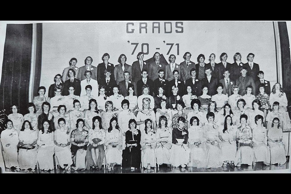 1971 Graduates at Virden Collegiate Institute
