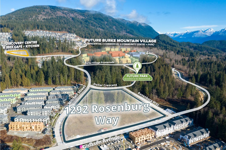 Location map for 1292 Rosenburg Way - ideally situated on Burke Mountain.