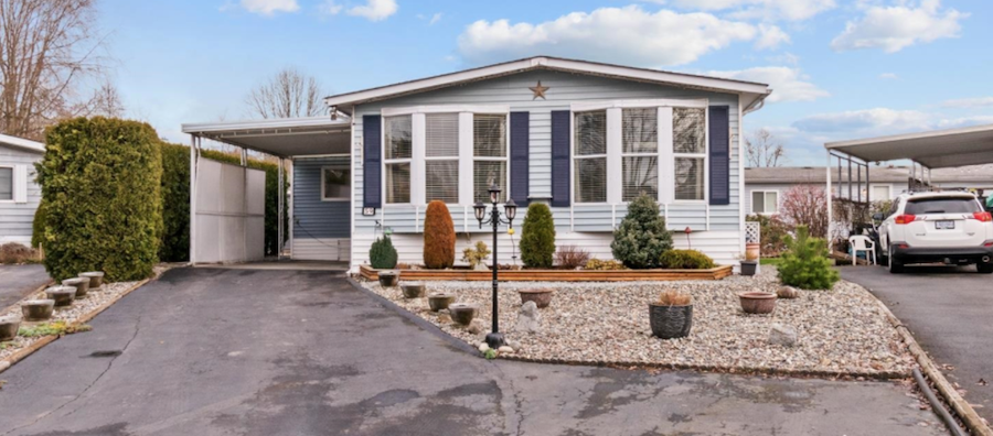 This double-wide manufactured home in Coquitlam, B.C. sold for over asking in March at $520,000 after six days on the market. |Zealty.ca

