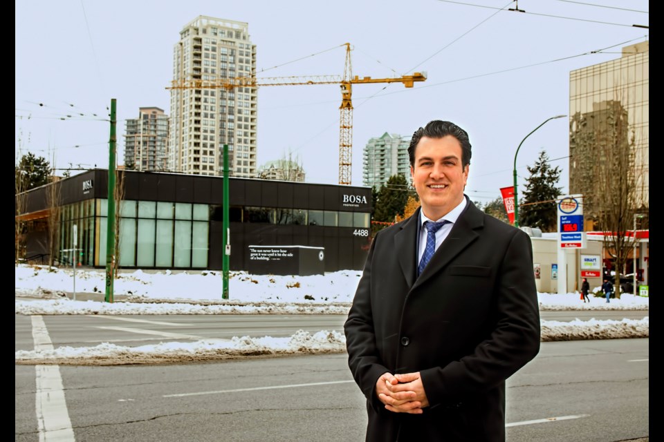 Real estate broker Goran Bucan of Sutton West Group Realty, Vancouver, at the 1.8-acre site at Willingdon Avenue and Boundary Road, Burnaby, B.C. that he sold in November for $145 million.| Chung Chow
