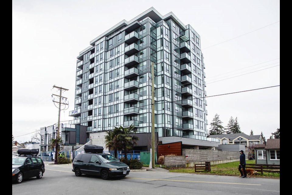 The Danbrook One building in March 10, 2022 after it was redubbed Ridgeview Place. DARREN STONE, TIMES COLONIST