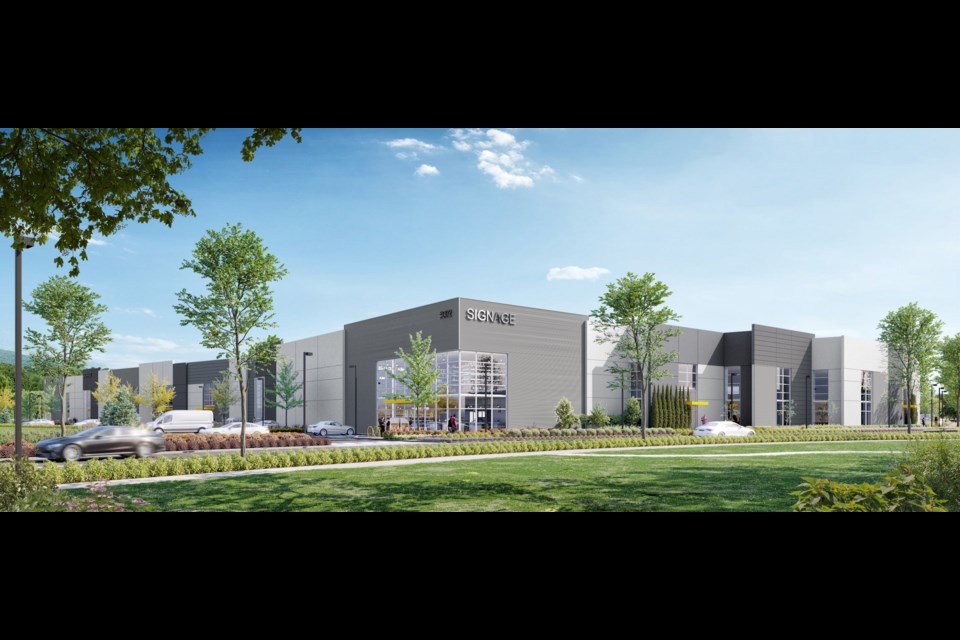 Work has started on the 1.3-million-square-foot Xchange Business Park on 140-acre site in Abbotsford, considered the last large parcel of industrial land in the Lower Mainland. | QuadReal Group.