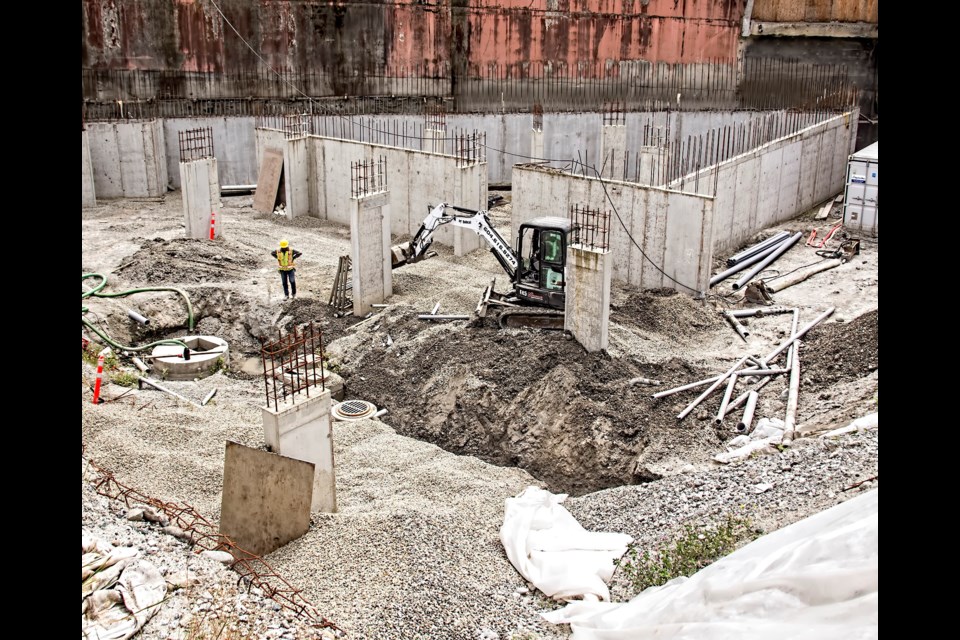 Issued a City of Surrey building permit in 2018, this was the site of the 23-storey Centra condo tower as of May 31, 2023. | Chung Chow