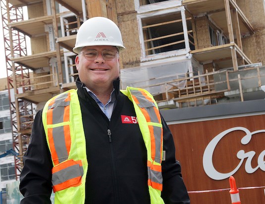 Eric Andreasen, v.p of Adera, during construction of Crest condo project. | Rob Kruyt
