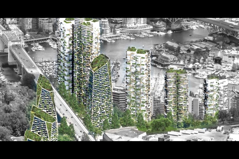 Squamish Nations’ 11-tower, 6,000-unit Senakw project to be built at the south end of the Burrard Street Bridge, Vancouver | Submitted