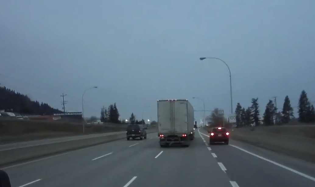 Dashcam catches close call on highway in Kamloops - Kamloops Matters