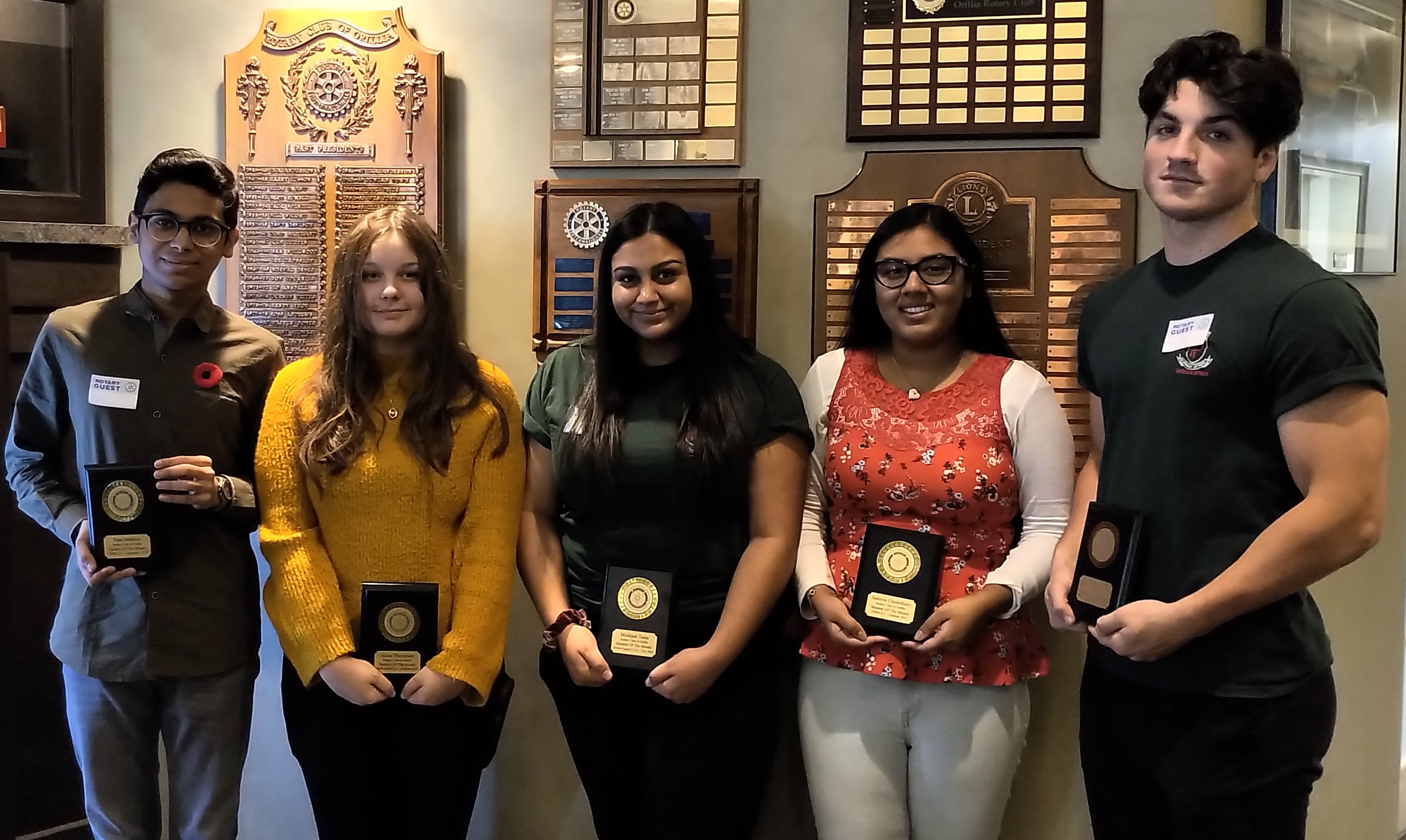 Rotary Club honours Orillia's Students of the Month - OrilliaMatters