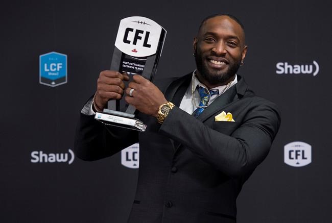 Bombers' Willie Jefferson named CFL's outstanding defensive player