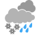 Chance of wet flurries or rain showers. Risk of freezing drizzle
